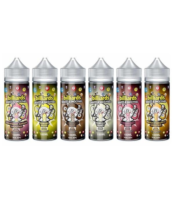 Shakes & Smoothies Range - Billiards 100ML E Liquid 70VG Vape 0MG Juice