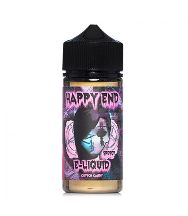 HAPPY END PINK COTTON CANDY BY SADBOY E-LIQUID 100ML SHORTFILL 75VG VAPE 0MG JUICE