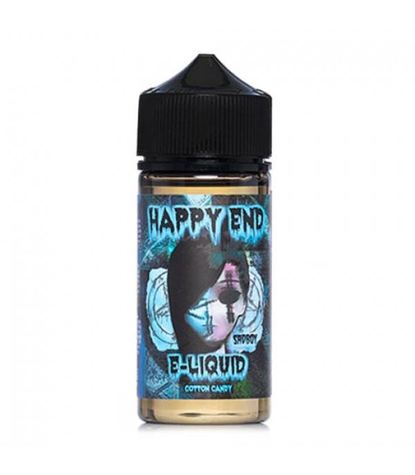 HAPPY END BLUE COTTON CANDY BY SADBOY E-LIQUID 100ML SHORTFILL 75VG VAPE 0MG JUICE