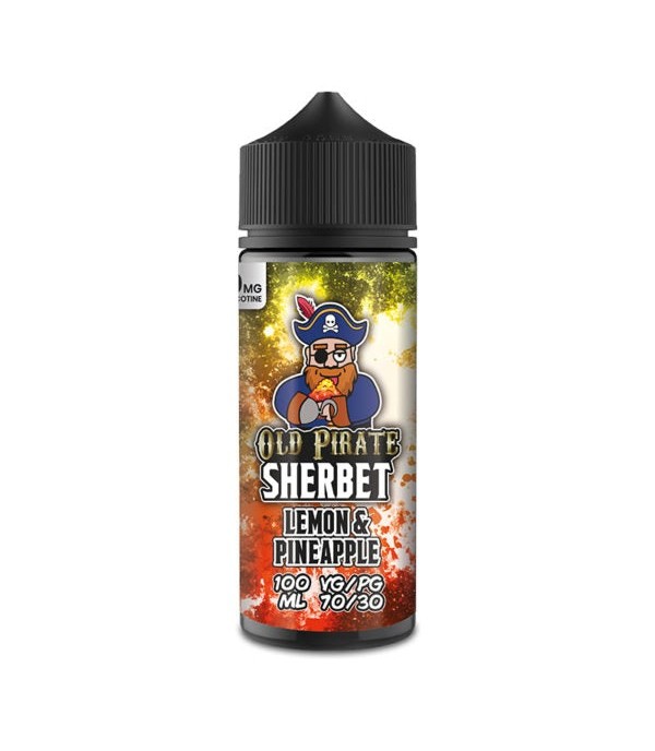 Sherbet - Lemon & Pineapple by Old Pirate 100ML E Liquid, 70VG Vape, 0MG Juice, Shortfill