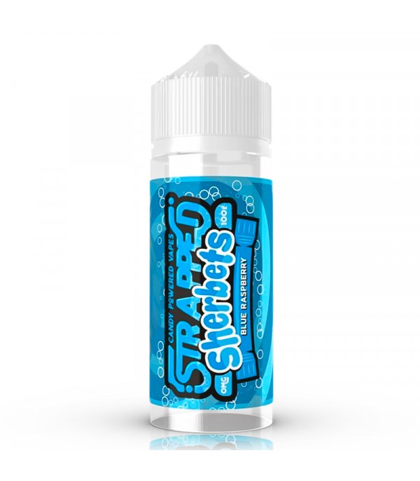 SHERBETS - BLUE RASPBERRY BY STRAPPED 100ML E LIQUID 70VG VAPE 0MG JUICE