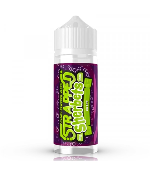 SHERBETS - GRAPE BY STRAPPED 100ML E LIQUID 70VG VAPE 0MG JUICE