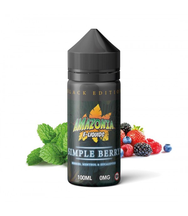 Simple Berry By Amazonia Black Edition 100ML E Liquid 70VG Vape 0MG Juice