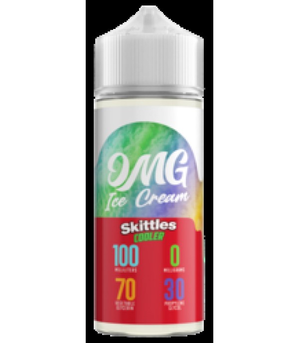 Skittles Cooler Ice Cream By OMG 100ML E Liquid 70VG Vape 0MG Juice