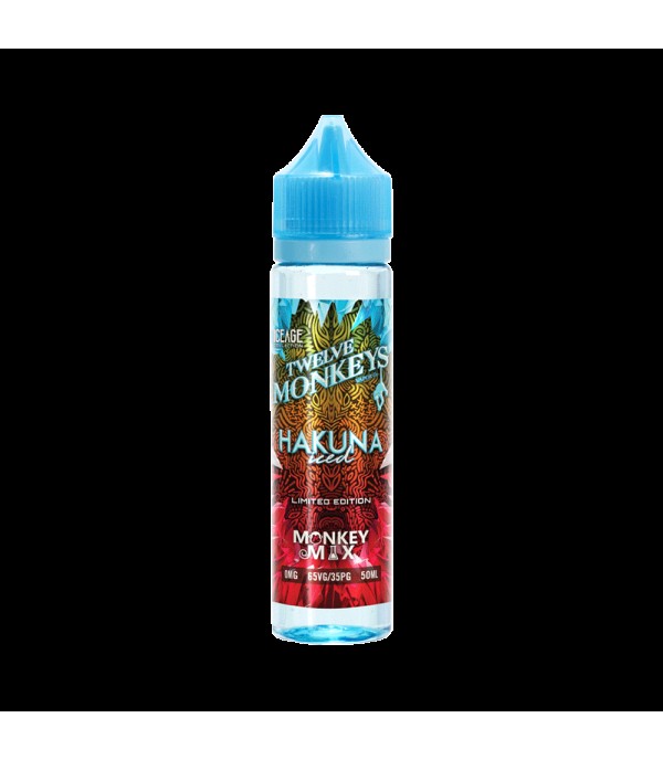 HAKUNA ICED E-LIQUID BY TWELVE 12 MONKEYS SHORTFILL 65VG 50ML 0MG