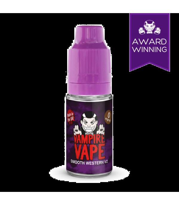 Smooth Western V2 By Vampire Vape 10ML E Liquid. All Strengths Of Nicotine Juice