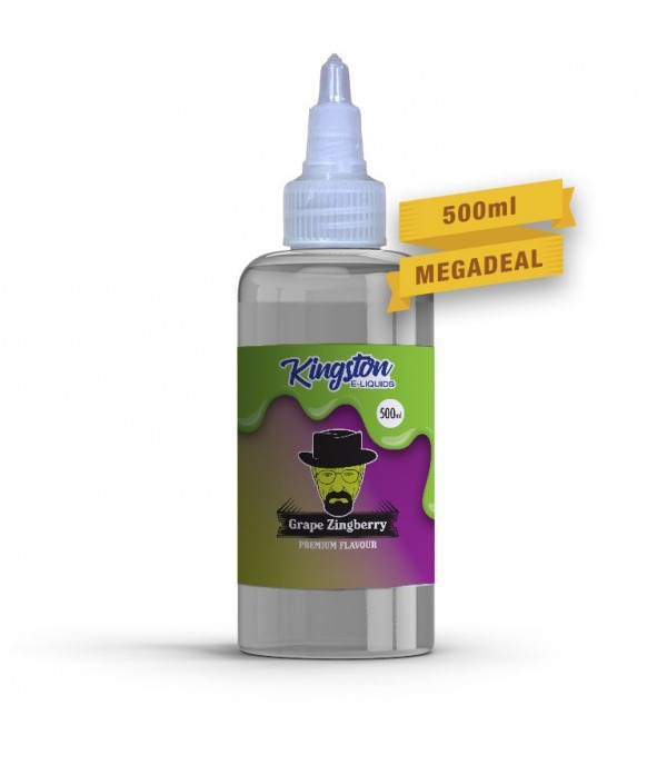 Grape Zingberry by Kingston 500ML E Liquid 70VG Vape 0MG Juice