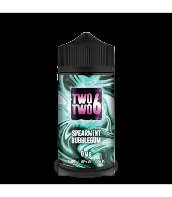 Spearmint Bubblegum by TWO TWO 6 (226) 150ML E Liquid 70VG Vape 0MG Juice