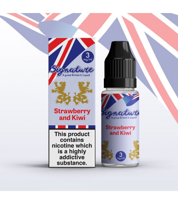 Strawberry And Kiwi by Signature 10 x 10ML E liquid 50VG Vape 3/6/12/18MG Juice