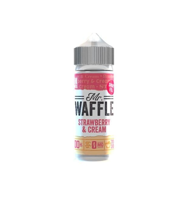 Strawberry And Cream by Mr Waffle. 100ML E-liquid, 0MG Vape, 70VG Juice