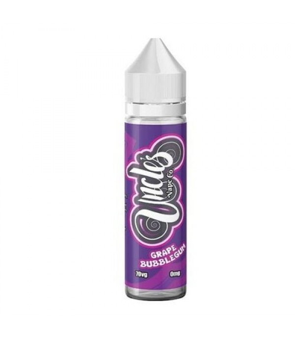 GRAPE BUBBLEGUM E LIQUID BY UNCLES VAPE CO 50ML SHORTFILL 70VG VAPE