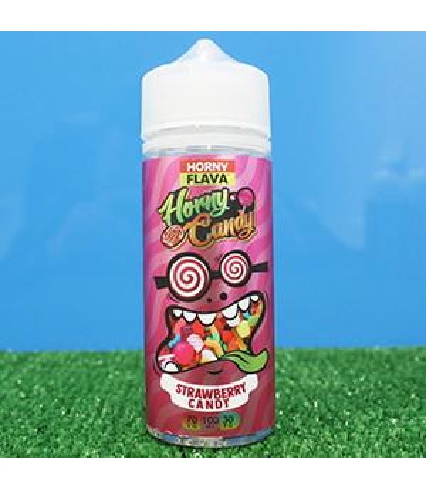 Strawberry Candy by Horny Flava. 100ML E-liquid, 0MG Vape, 70VG Juice