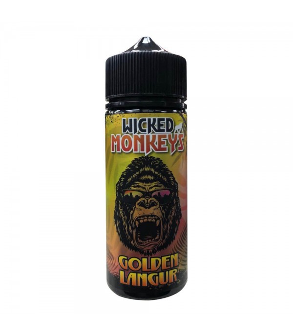 Golden Langur By Wicked Monkeys 100ML E Liquid 70VG Vape 0MG Juice