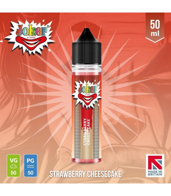 Strawberry Cheesecake By Joker E-Juice 50ML E Liquid 50VG Vape 0MG Juice