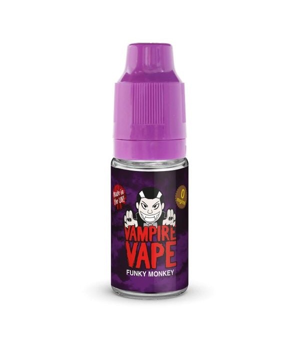 Funky Monkey By Vampire Vape 10ML E Liquid. All Strengths Of Nicotine Juice