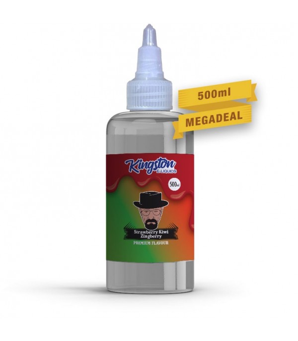 Strawberry Kiwi Zingberry by Kingston 500ML E Liquid 70VG Vape 0MG Juice