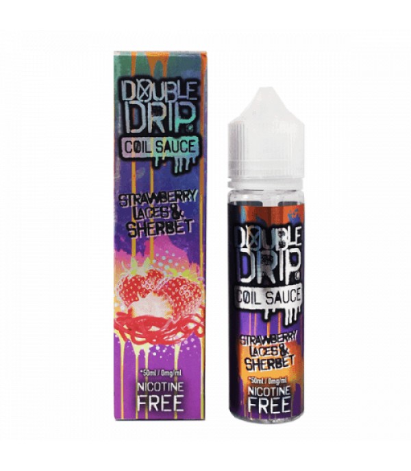 STRAWBERRY LACES AND SHERBET – DOUBLE DRIP COIL SAUCE E LIQUID 50ML 80VG