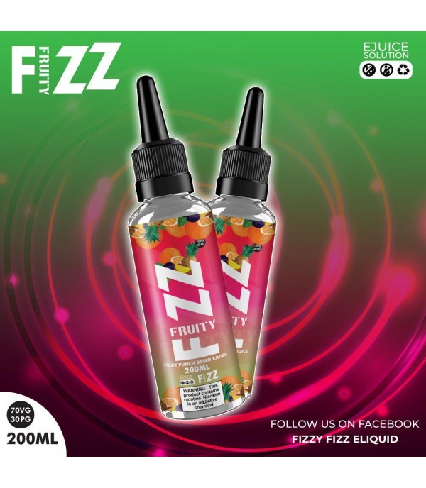Fruit Punch By Fruity Fizz 200ML E Liquid 70VG Vape 0MG Juice