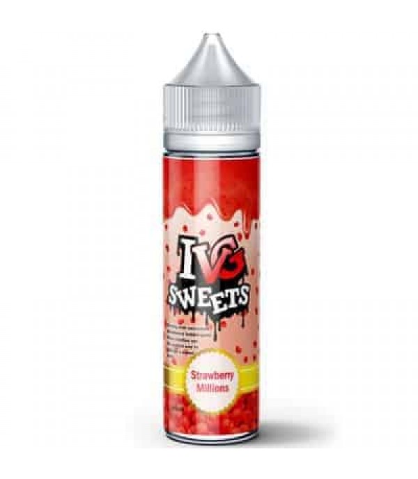 STRAWBERRY MILLIONS ELIQUID BY I LOVE VG IVG SWEETS 50ML SHORTFILL E LIQUID 70VG VAPE