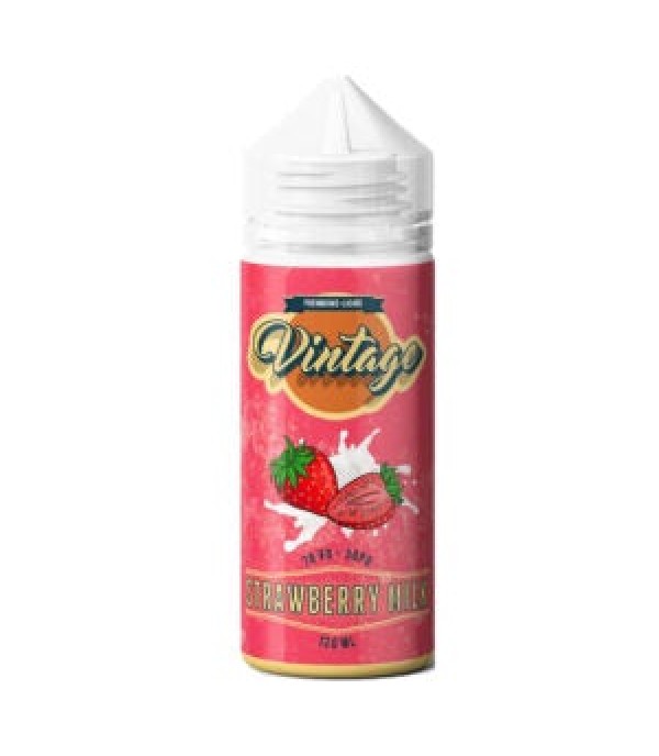 Strawberry Milk By Vintage 100ML E Liquid 70VG Vape 0MG Juice Shortfill