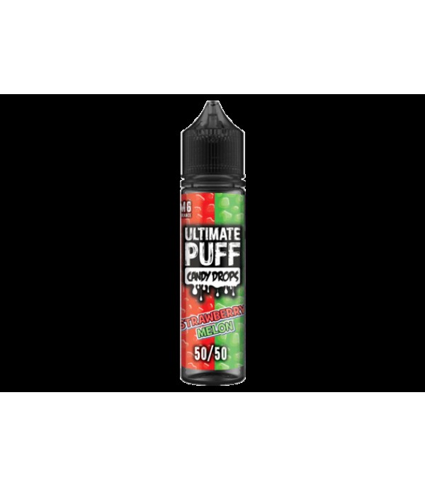 Strawberry Melon Candy Drops by Ultimate Puff, 50ML E-liquid, 0MG Vape, 50VG Juice