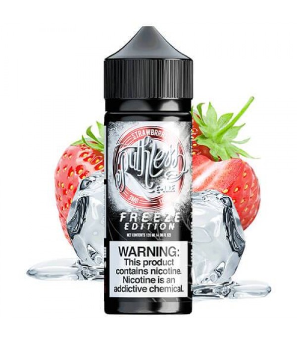 FREEZE EDITION - STRAWBRRRY BY RUTHLESS | 100ML E LIQUID | 70VG VAPE | 0MG JUICE SHORT FILL