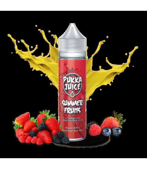 SUMMER FRUITS ELIQUID BY PUKKA JUICE 50ML SHORTFILL E LIQUID 70VG VAPE