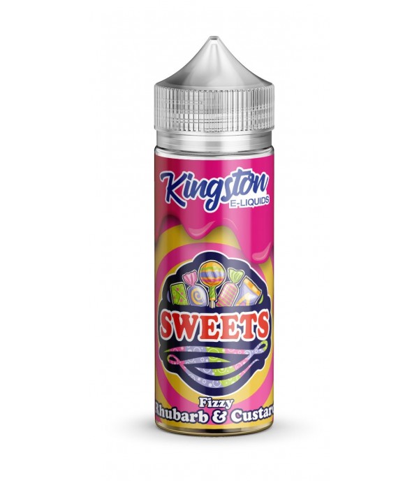 Fizzy Rhubarb N Custard by Kingston 100ml New Bottle E Liquid 70VG Juice