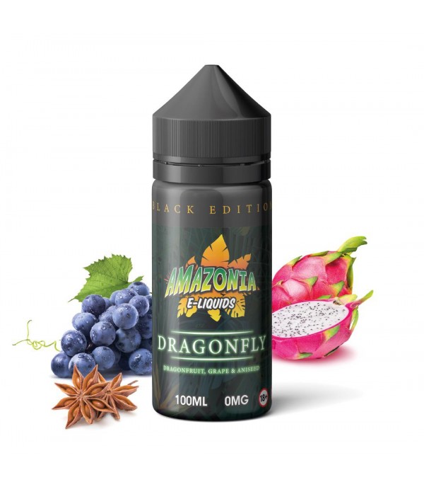 Dragonfly By Amazonia Black Edition 100ML E Liquid 70VG Vape 0MG Juice