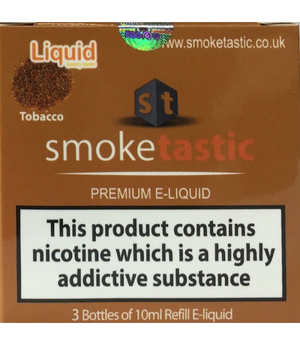 Tobacco 10ml Smoketastic E Liquid Juice 6mg, 12mg, 18mg Vape Multibuy