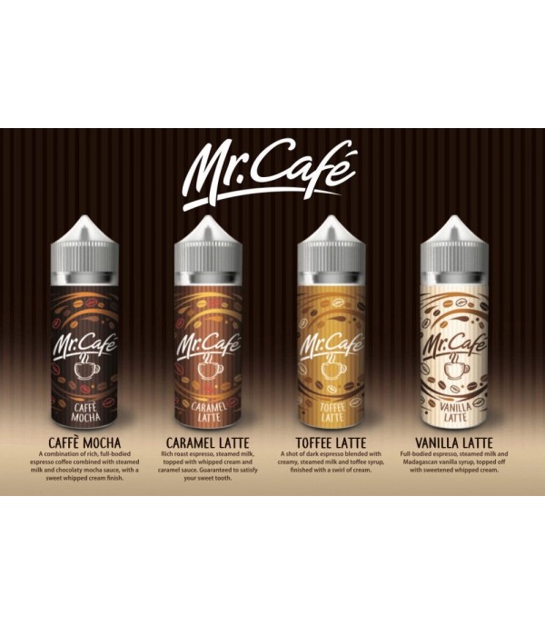 Toffee Latte by MR CAFE, 100ML E Liquid, 70VG Vape, 0MG Juice