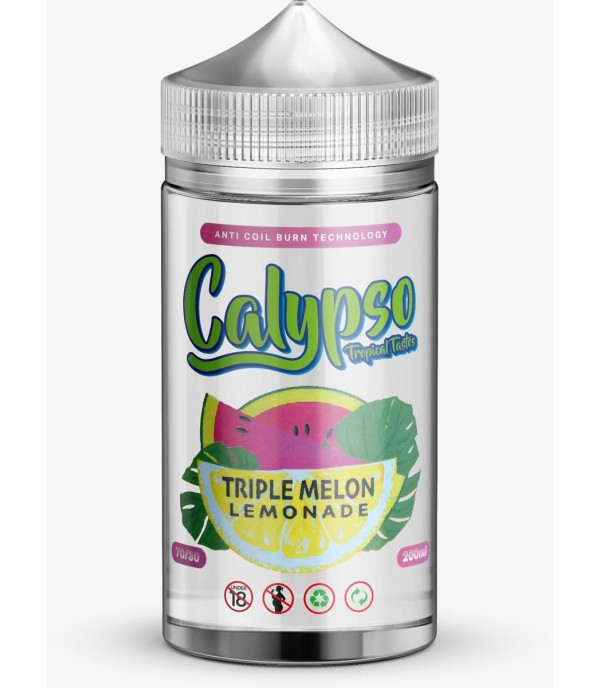 Triple Melon Lemonade by Calypso, 200ML E Liquid, 70VG Vape, 0MG Juice