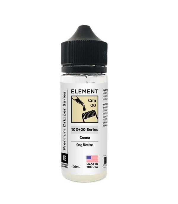 Crema Element. 100ML E-Liquid, 0MG Vape 80VG/20PG Juice