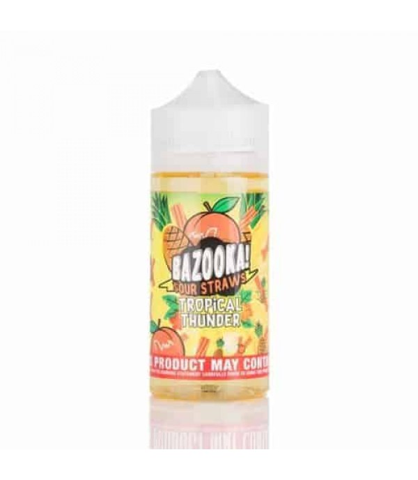 TROPICAL THUNDER BY BAZOOKA – PINEAPPLE PEACH SOUR STRAWS 100ML