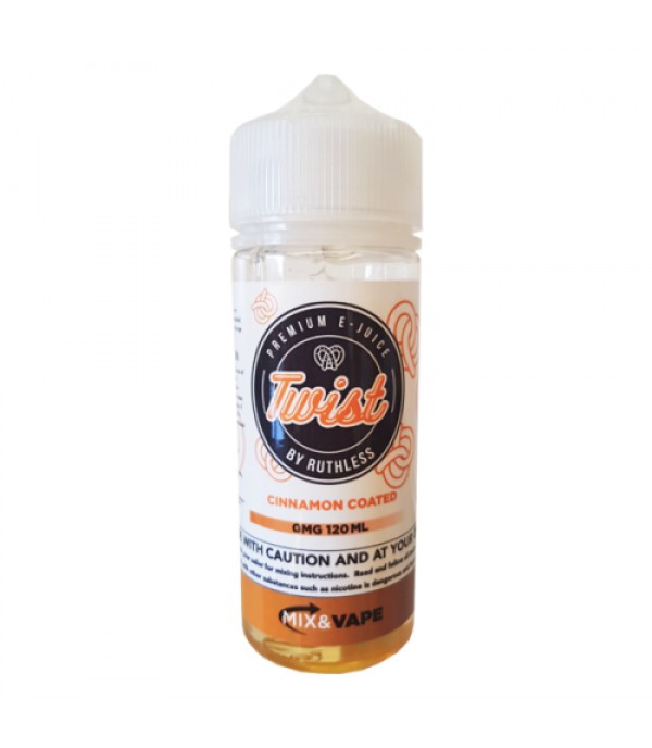 TWIST BY RUTHLESS – CINNAMON COATED – 100ML SHORTFILL E LIQUID 70VG VAPE