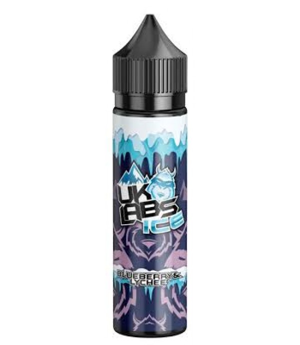 UK labs Blueberry Lychee Ice E Liquid E Juice 70vg Vape 50ml Shortfill