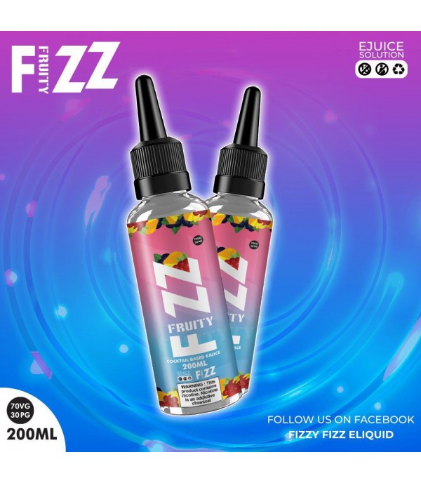 Cocktail By Fruity Fizz 200ML E Liquid 70VG Vape 0MG Juice