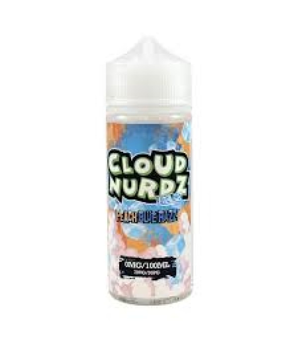 CLOUD NURDZ PEACH BLUE RAZ ICED 100ML E LIQUID SHORTFILL 70VG JUICE