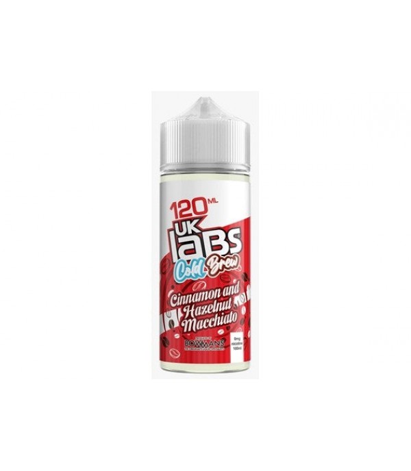 Cinnamon And Hazelnut Macchiato - Cold Brew by UK Labs, 100ML E Liquid, 70VG Vape, 0MG Juice, Shortfill