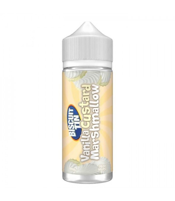 Vanilla Custard Marshmallow By Biscuit Tin 100ML E Liquid 70VG/30PG Vape 0MG Juice Short Fill