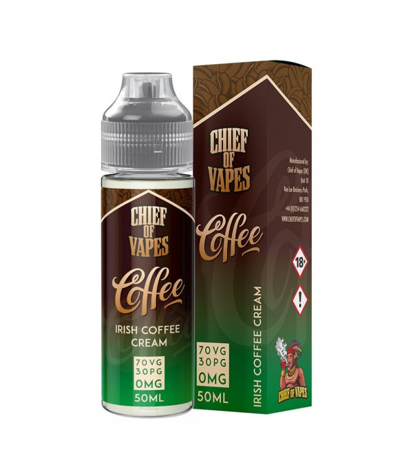 Chief Of Vapes Irish Coffee Cream 50ml E Liquid Juice 70vg Vape Shortfill Subohm