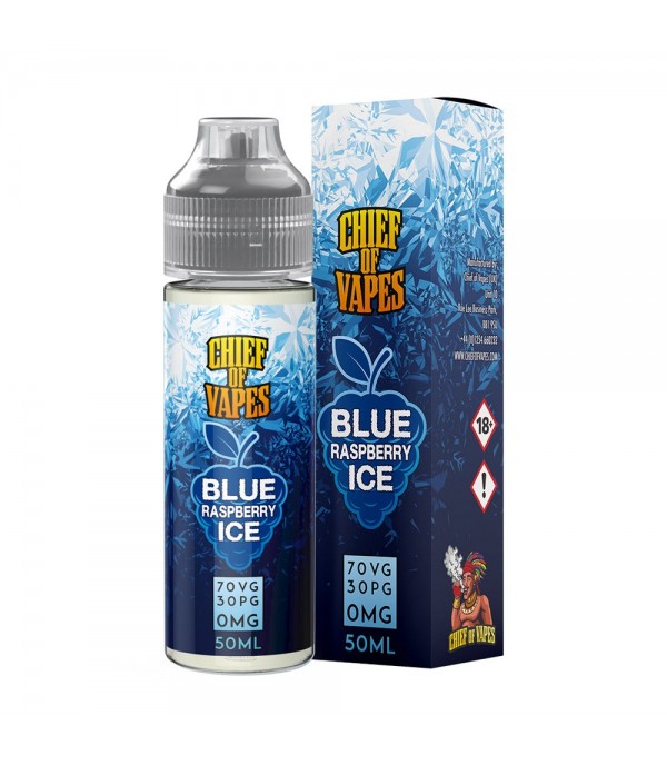 Chief Of Vapes Blue Raspberry Ice 50ml E Liquid Juice 70vg Vape Shortfill Subohm