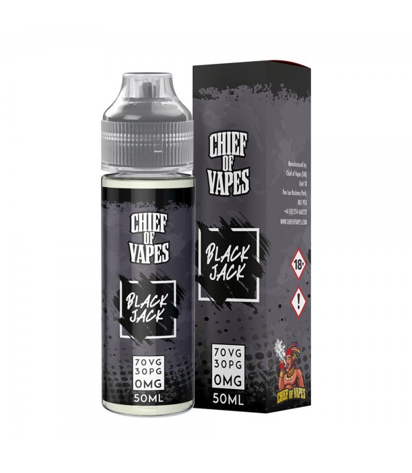 Chief Of Vapes BlackJack 50ml E Liquid Juice 70vg Vape Shortfill Subohm