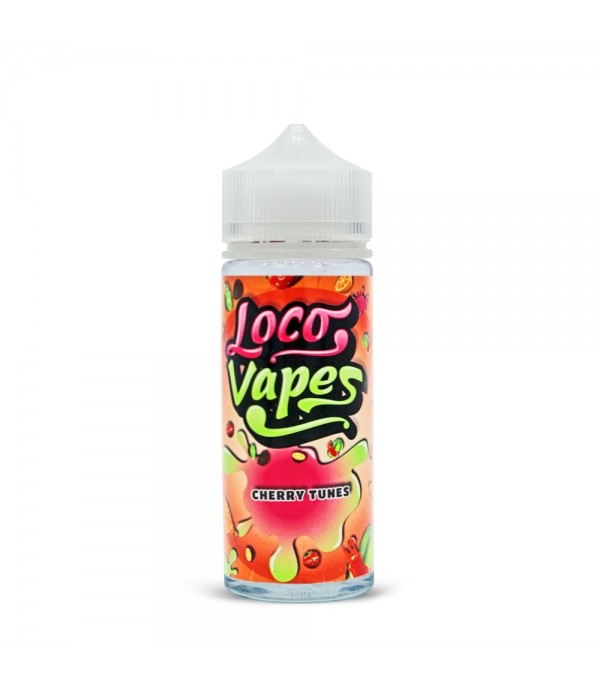 Cherry Tunes by Loco Vapes. 100ML E-liquid, 0MG vape, 70VG/30PG juice