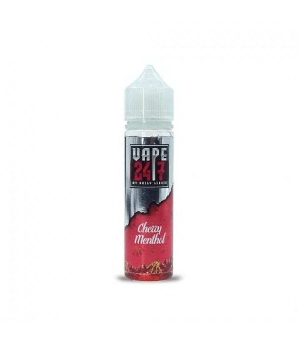 Cherry Menthol By Vape 247, 50ML E Liquid 70VG Vape 0MG Juice