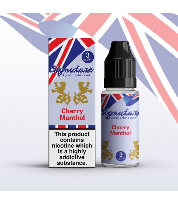 Cherry Menthol by Signature 10 x 10ML E liquid 50VG Vape 3/6/12/18MG Juice