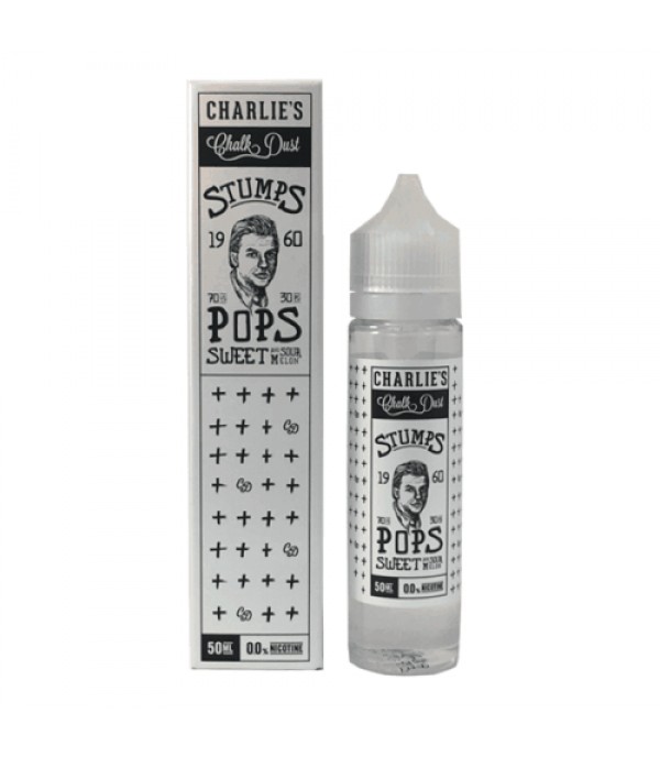 CHARLIE’S CHALK DUST STUMPS 50ML E LIQUID POPS SWEET AND SOUR MELON