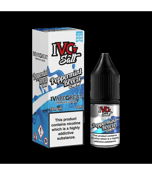 Peppermint Breeze Chew by IVG Nic Salt 10ML E Liquid 10MG/20MG Vape 50VG Juice