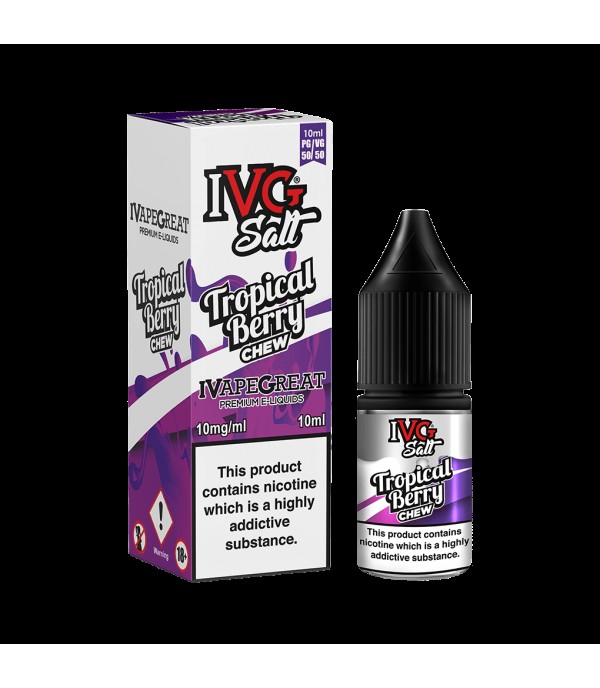 Tropical Berry Chew by IVG Nic Salt 10ML E Liquid 10MG/20MG Vape 50VG Juice