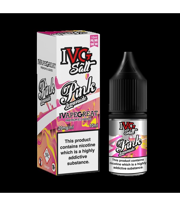 Pink Lemonade by IVG Nic Salt 10ML E Liquid 10MG/20MG Vape 50VG Juice